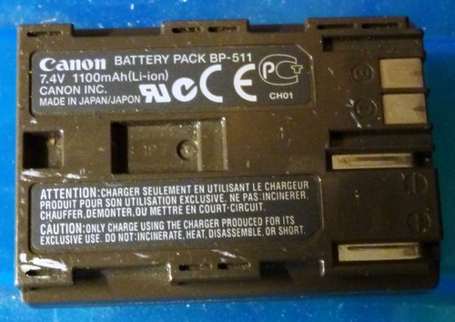 Canon 511 batteria 1100mah - canon, bp-511