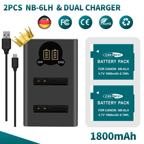 1800mah 6lh batteria per - 1800mah, nb-6lh